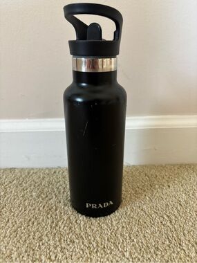 Prada Matte Black Stainless Steel Water Bottle